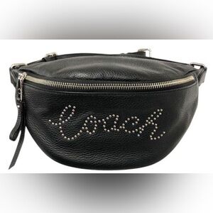 Coach Belt Bag with Studded Coach Script